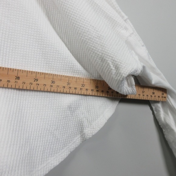 We The Free People Womens Microphone Drop Thermal White Waffle Long Sleeve Top S - Picture 5 of 12